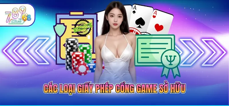 Giấy Phép Hoạt Động 789CLUB 1 Các loại giấy phép cổng game sở hữu